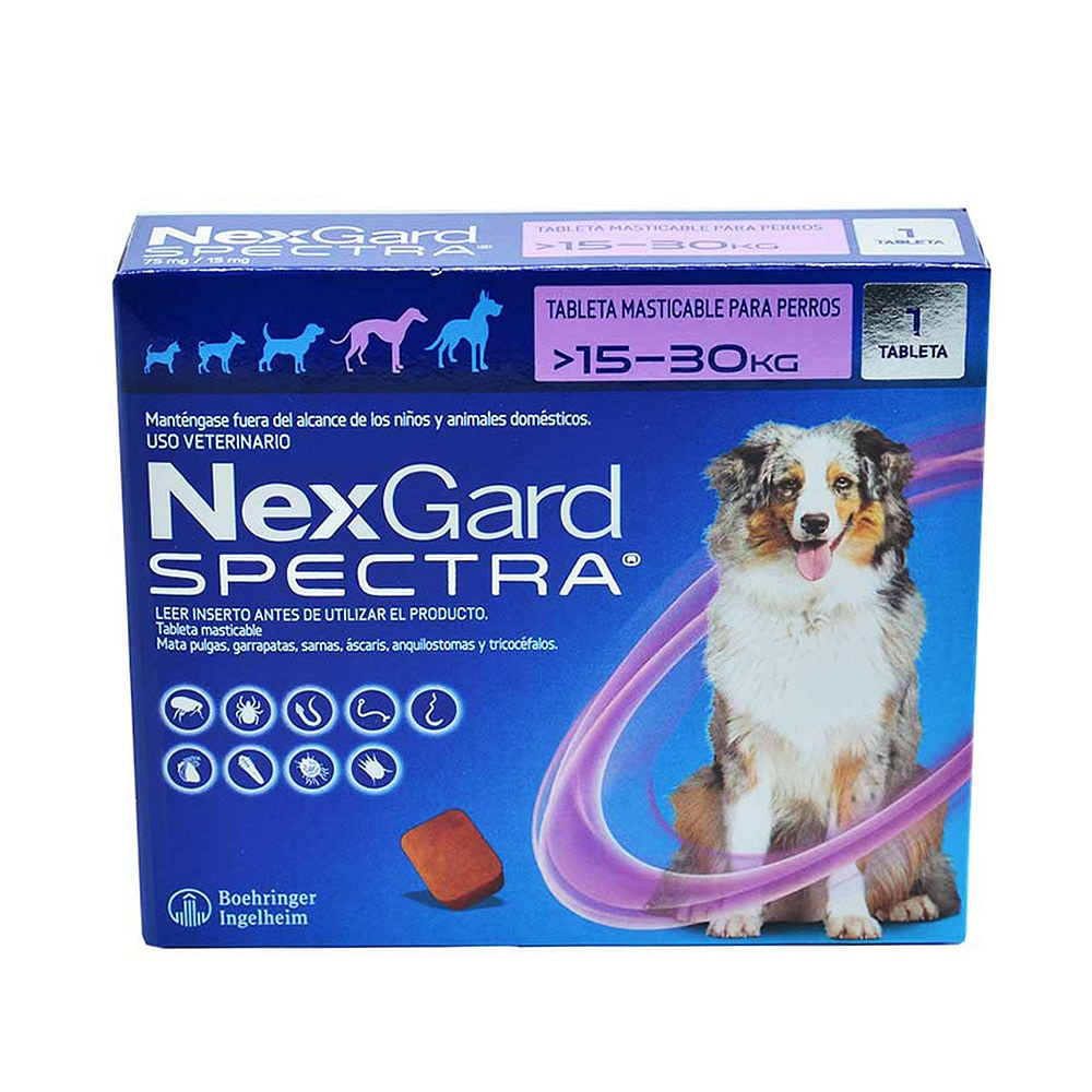 NexGard Spectra masticable 15.1–30 kg
