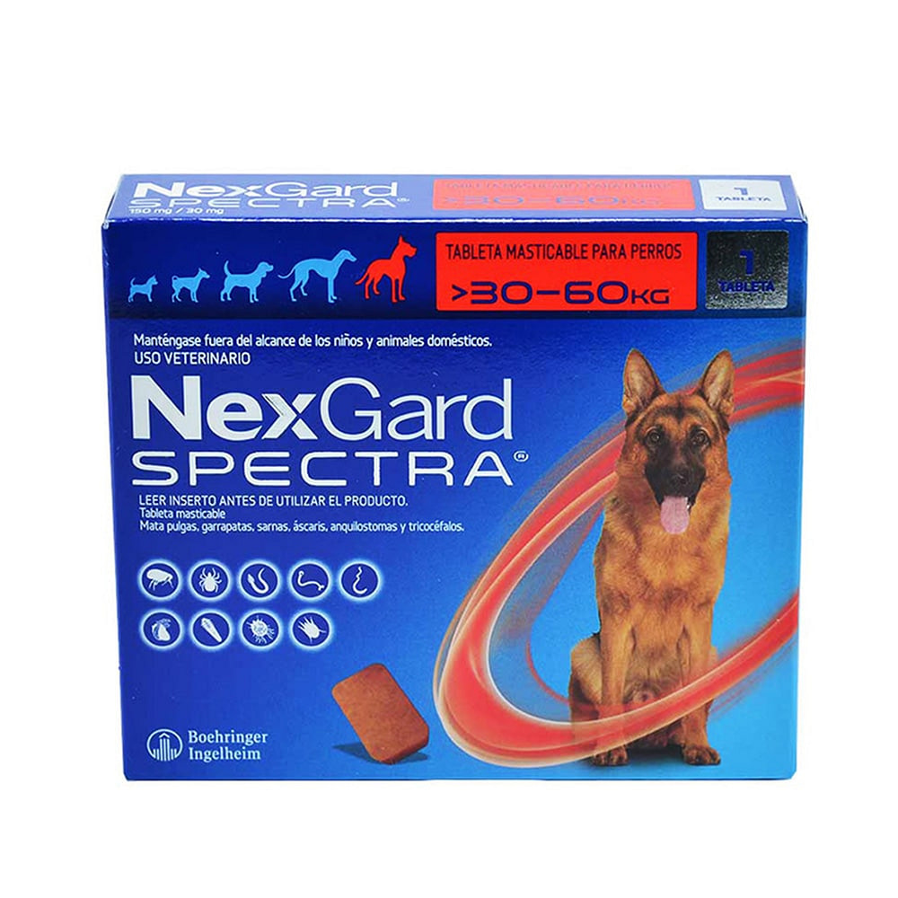 NexGard Spectra comprimido masticable 30.1–60 kg